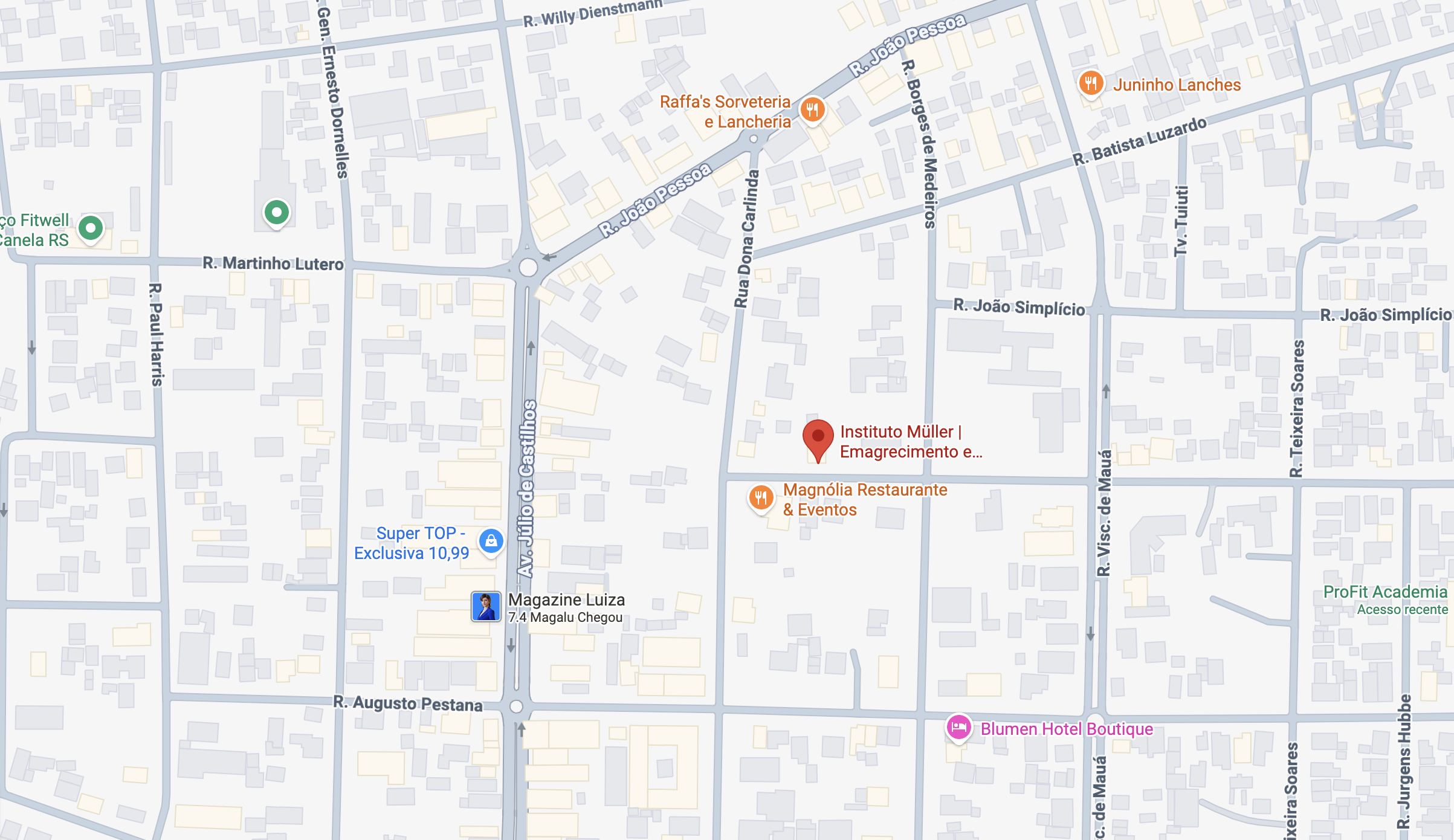 Mapa de localização - Instituto Muller Canela